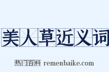 美人草近义词是什么意思的图片